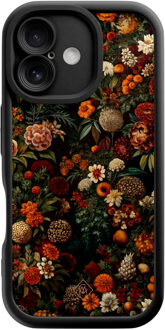 Casimoda iPhone 16 zwarte case - Exotic garden Multi