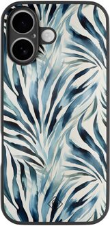 Casimoda iPhone 17 glazen hardcase - Japandi waves Blauw