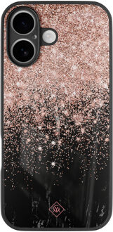 Casimoda iPhone 17 glazen hardcase - Marmer twist Rosekleurig