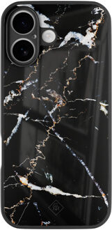 Casimoda iPhone 17 glazen hardcase - Marmer zwart