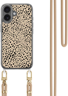 Casimoda iPhone 17 hoesje met beige koord - Spot on Bruin/beige