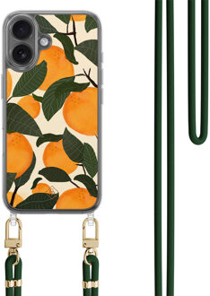 Casimoda iPhone 17 hoesje met groen koord - Orange garden Multi