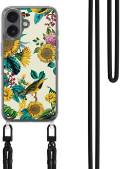 Casimoda iPhone 17 hoesje met zwart koord - Sunflowers Multi