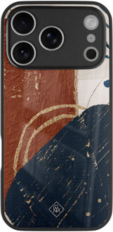 Casimoda iPhone 17 Pro glazen hardcase - Abstract terracotta Multi