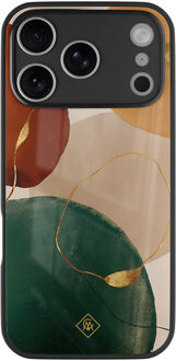 Casimoda iPhone 17 Pro glazen hardcase - Earthy luxe Multi
