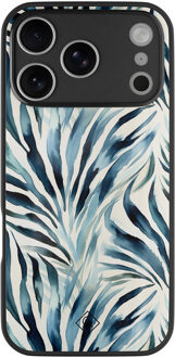 Casimoda iPhone 17 Pro glazen hardcase - Japandi waves Blauw