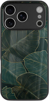 Casimoda iPhone 17 Pro glazen hardcase - Monstera leaves Groen