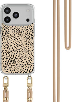Casimoda iPhone 17 Pro hoesje met beige koord - Spot on Bruin/beige