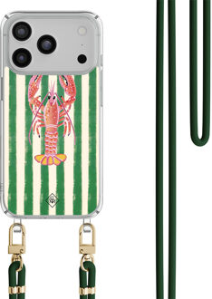 Casimoda iPhone 17 Pro hoesje met groen koord - Kreeft