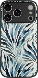 Casimoda iPhone 17 Pro Max glazen hardcase - Japandi waves Blauw