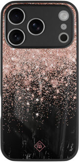 Casimoda iPhone 17 Pro Max glazen hardcase - Marmer twist Rosekleurig