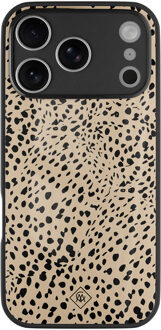 Casimoda iPhone 17 Pro Max glazen hardcase - Spot on Bruin/beige