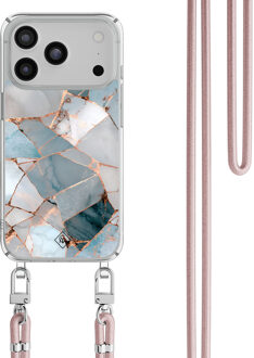 Casimoda iPhone 17 Pro Max hoesje met rosegoud koord - Azure Geo Multi