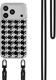 Casimoda iPhone 17 Pro Max hoesje met zwart koord - Pied de Poule
