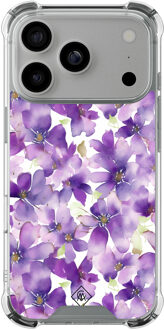 Casimoda iPhone 17 Pro shockproof hoesje - Floral violet Paars