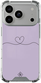 Casimoda iPhone 17 Pro shockproof hoesje - Hart lila Paars