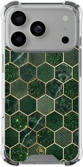 Casimoda iPhone 17 Pro shockproof hoesje - Kubus groen