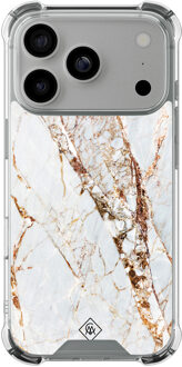 Casimoda iPhone 17 Pro shockproof hoesje - Marmer goud Goudkleurig