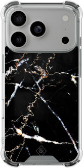 Casimoda iPhone 17 Pro shockproof hoesje - Marmer zwart