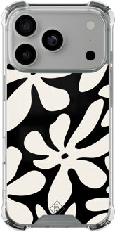 Casimoda iPhone 17 Pro shockproof hoesje - Noir bloom Zwart