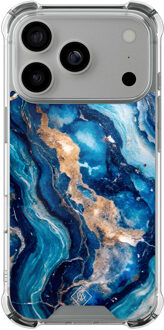 Casimoda iPhone 17 Pro shockproof hoesje - Ocean marble Blauw