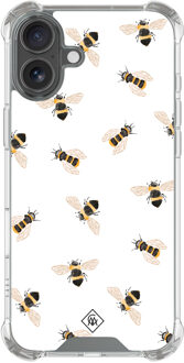 Casimoda iPhone 17 shockproof hoesje - Bee happy Bruin/beige