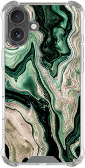 Casimoda iPhone 17 shockproof hoesje - Green waves Groen