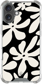 Casimoda iPhone 17 shockproof hoesje - Noir bloom Zwart