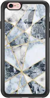 Casimoda iPhone 6/6s glazen hardcase - Abstract marmer blauw