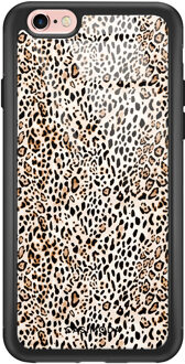 Casimoda iPhone 6/6s glazen hardcase - It's a zoo out there Bruin/beige