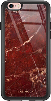 Casimoda iPhone 6/6s glazen hardcase - Marmer rood