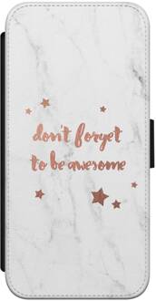 Casimoda iPhone 7/8 flipcase - Be awesome Grijs/zilverkleurig