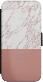 Casimoda iPhone 8 / 7 flipcase - Marmer rosegoud twist Rosekleurig