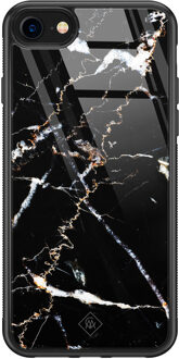 Casimoda iPhone 8/7 glazen hardcase - Marmer zwart
