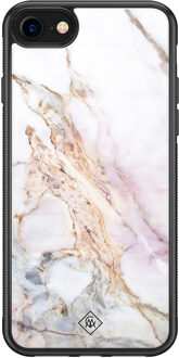 Casimoda iPhone 8/7 glazen hardcase - Parelmoer marmer Multi