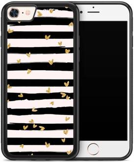 Casimoda iPhone 8/7 hoesje - Hart streepjes