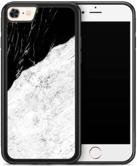 Casimoda iPhone 8/7 hoesje - Marmer zwart grijs