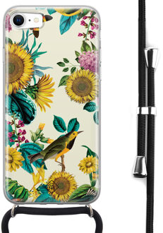 Casimoda iPhone 8/7 hoesje met koord - Sunflowers Geel