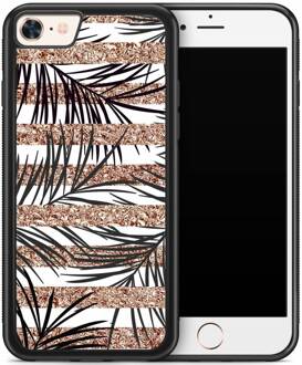 Casimoda iPhone 8/7 hoesje - Rose gold leaves