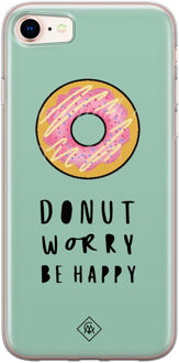 Casimoda iPhone 8/7 siliconen hoesje - Donut worry Roze