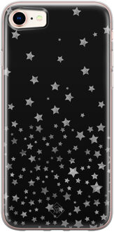 Casimoda iPhone 8/7 siliconen hoesje - Falling stars Zwart