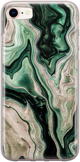 Casimoda iPhone 8/7 siliconen hoesje - Green waves Groen