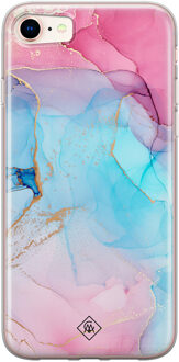 Casimoda iPhone 8/7 siliconen hoesje - Marble colorbomb Multi