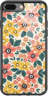 Casimoda iPhone 8 Plus/7 Plus glazen hardcase - Blossom Multi