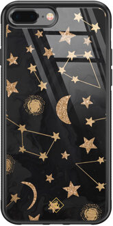 Casimoda iPhone 8 Plus/7 Plus glazen hardcase - Counting the stars Goudkleurig