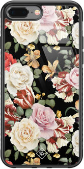 Casimoda iPhone 8 Plus/7 Plus glazen hardcase - Flowerpower Multi