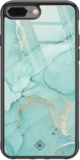 Casimoda iPhone 8 Plus/7 Plus glazen hardcase - Touch of mint