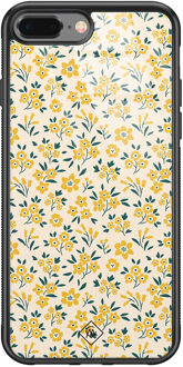 Casimoda iPhone 8 Plus/7 Plus glazen hardcase - Yellow garden Geel