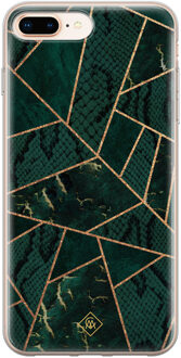 Casimoda iPhone 8 Plus/7 Plus siliconen hoesje - Abstract groen
