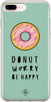 Casimoda iPhone 8 Plus/7 Plus siliconen hoesje - Donut worry Roze